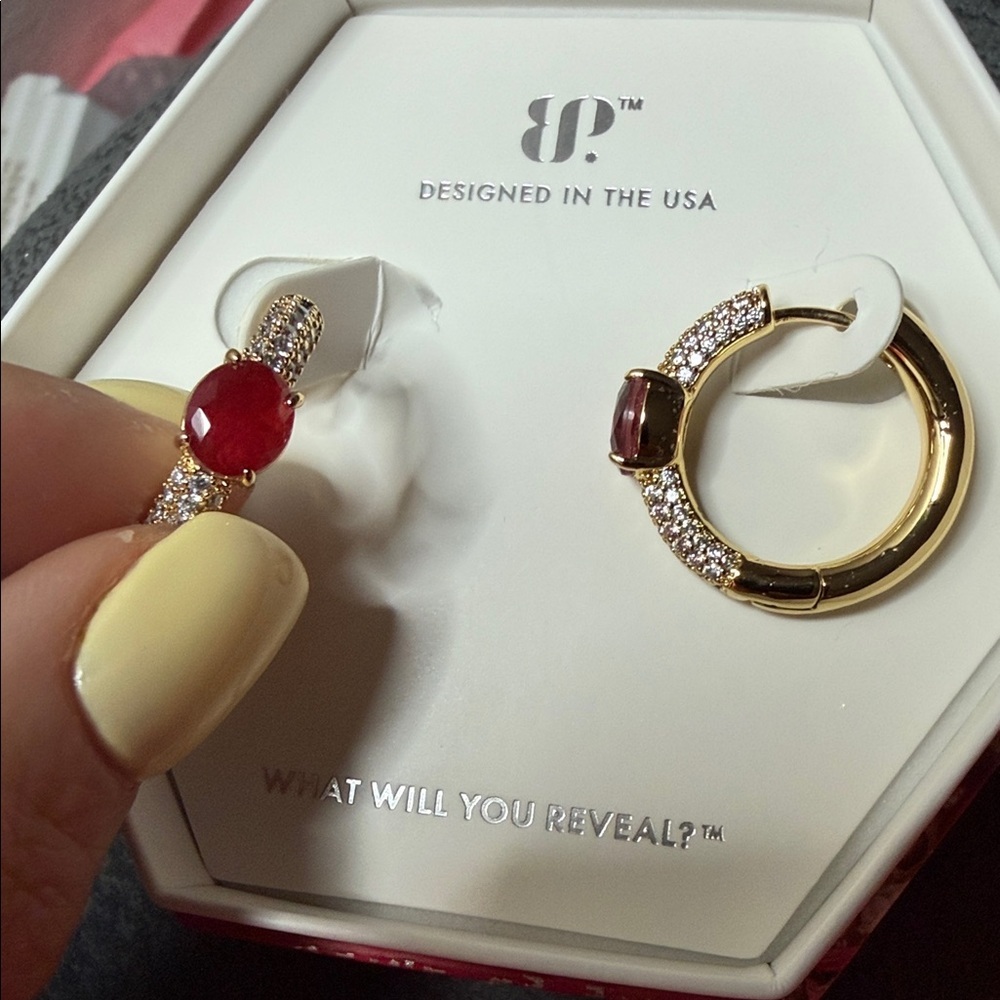 Bomb Party July 2025 Earrings Hoops - Warm Summer Sunset